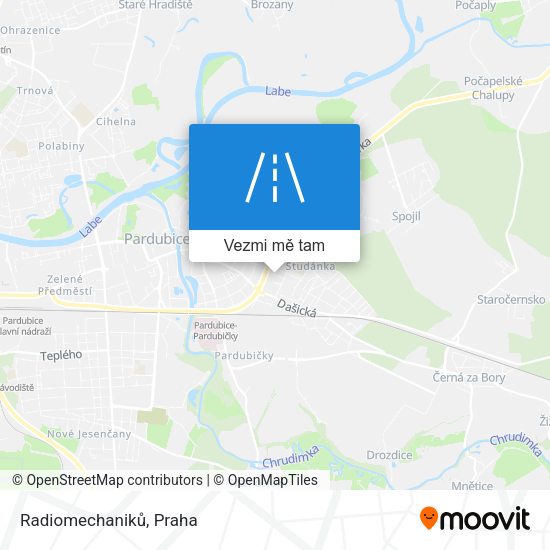 Radiomechaniků mapa