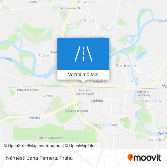 Náměstí Jana Pernera mapa