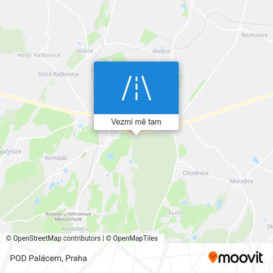 POD Palácem mapa
