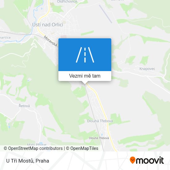 U Tří Mostů mapa