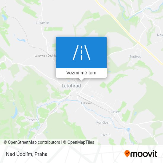 Nad Údolím mapa