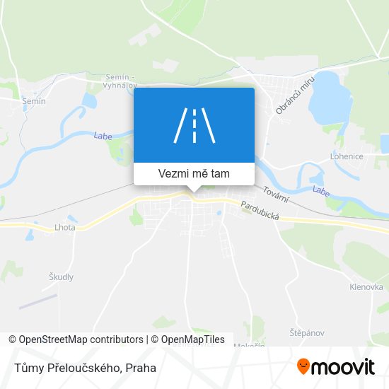 Tůmy Přeloučského mapa