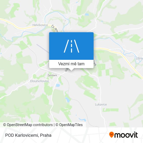 POD Karlovicemi mapa