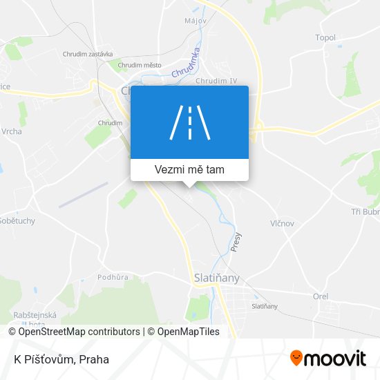 K Píšťovům mapa
