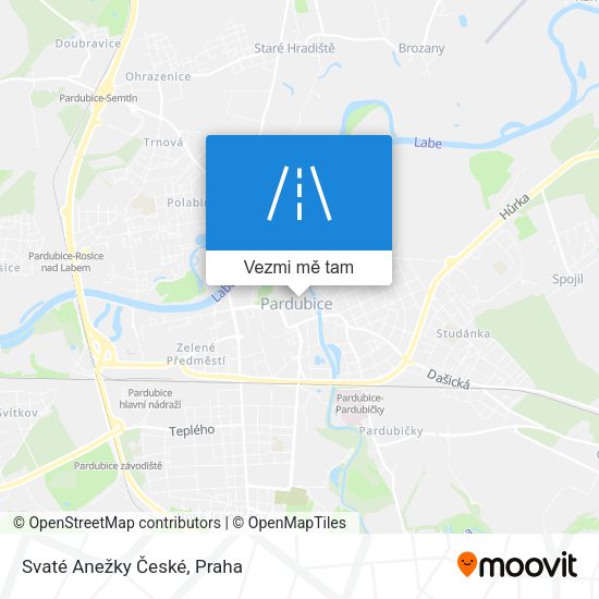 Svaté Anežky České mapa