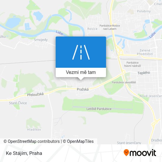 Ke Stájím mapa