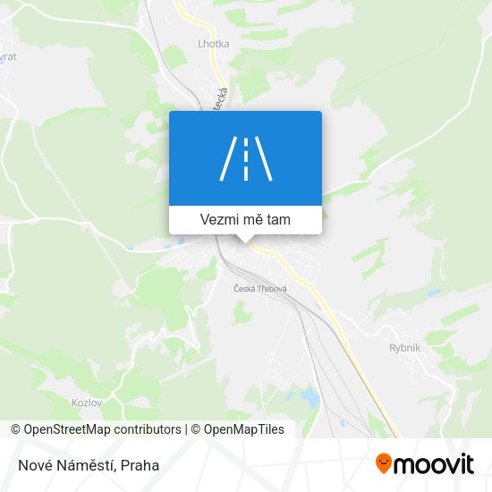 Nové Náměstí mapa