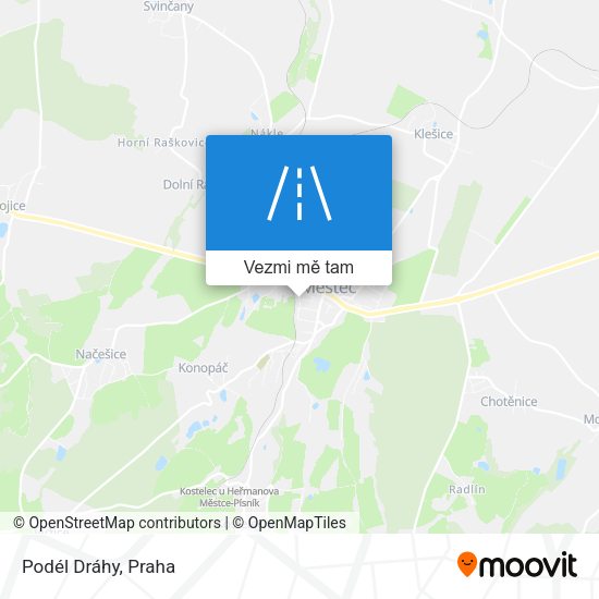 Podél Dráhy mapa