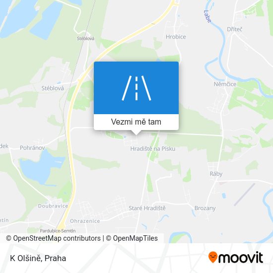 K Olšině mapa