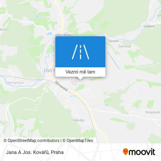 Jana A Jos. Kovářů mapa