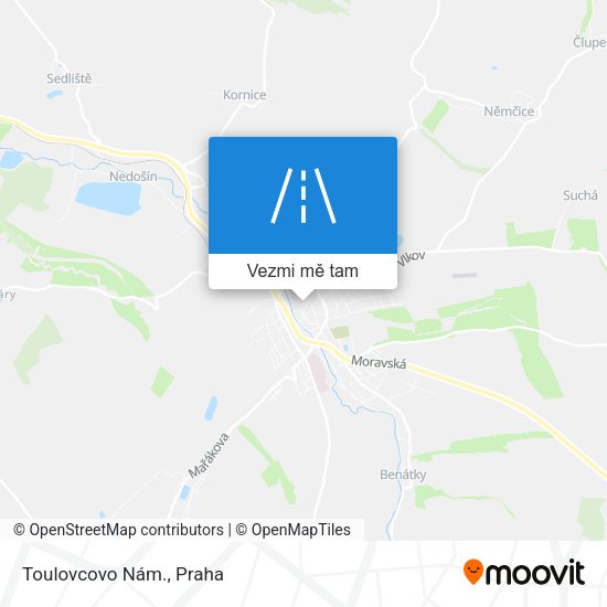 Toulovcovo Nám. mapa