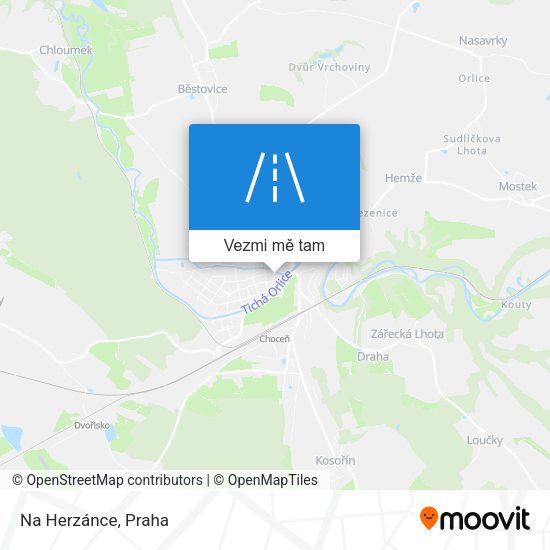 Na Herzánce mapa
