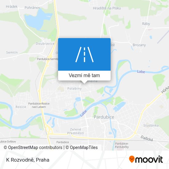 K Rozvodně mapa