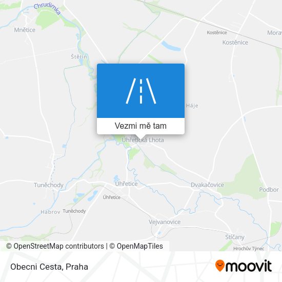 Obecni Cesta mapa