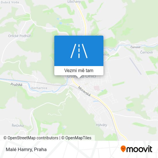 Malé Hamry mapa