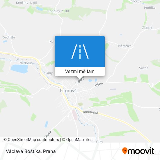 Václava Boštíka mapa