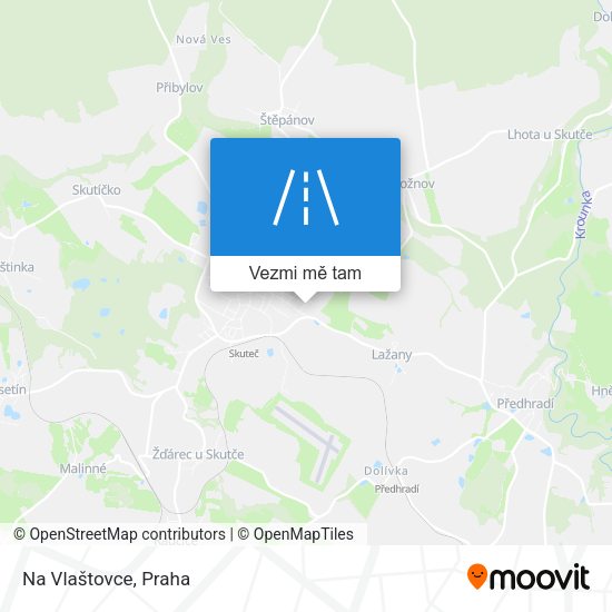 Na Vlaštovce mapa