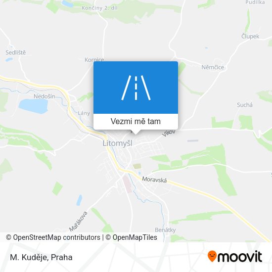 M. Kuděje mapa