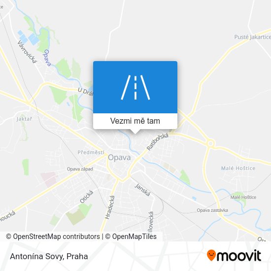 Antonína Sovy mapa