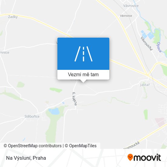 Na Výsluní mapa