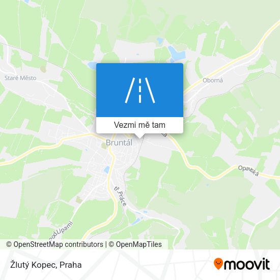 Žlutý Kopec mapa