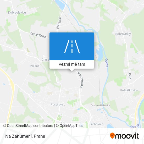 Na Záhumení mapa