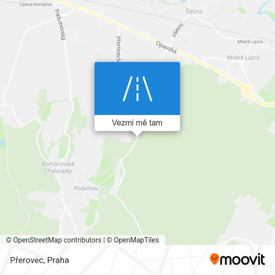 Přerovec mapa