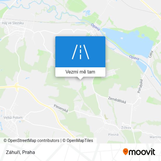 Záhuří mapa