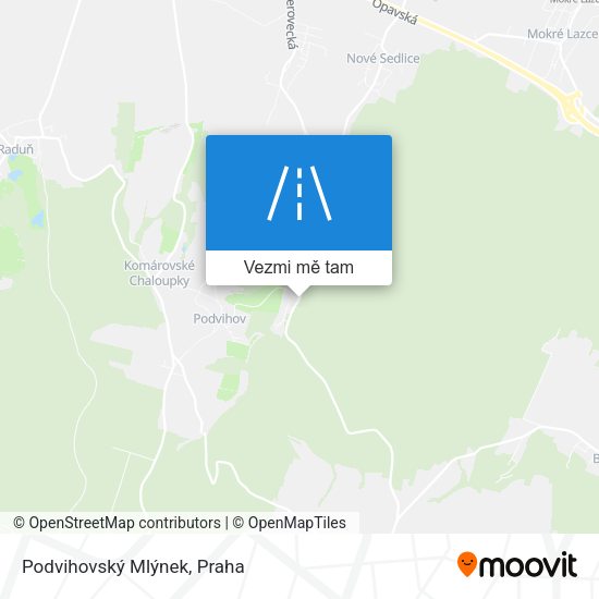 Podvihovský Mlýnek mapa