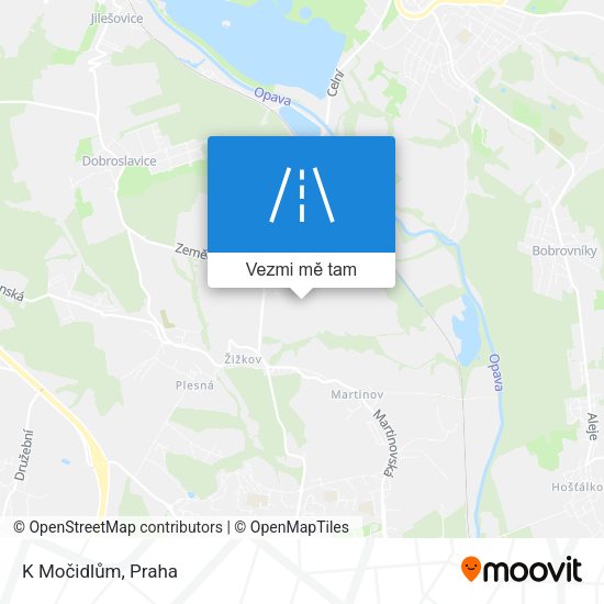 K Močidlům mapa