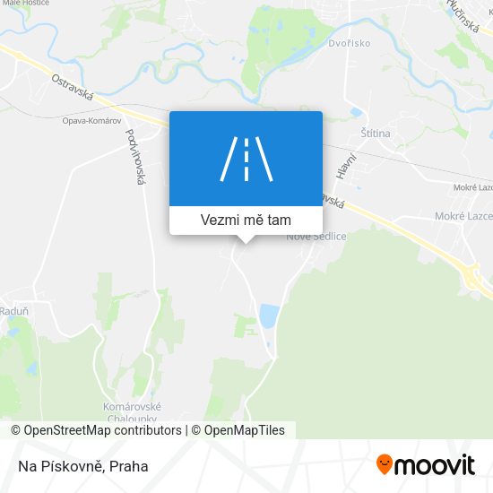 Na Pískovně mapa