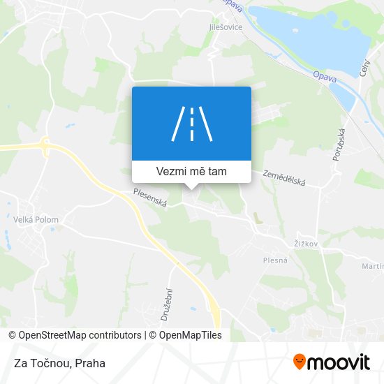 Za Točnou mapa