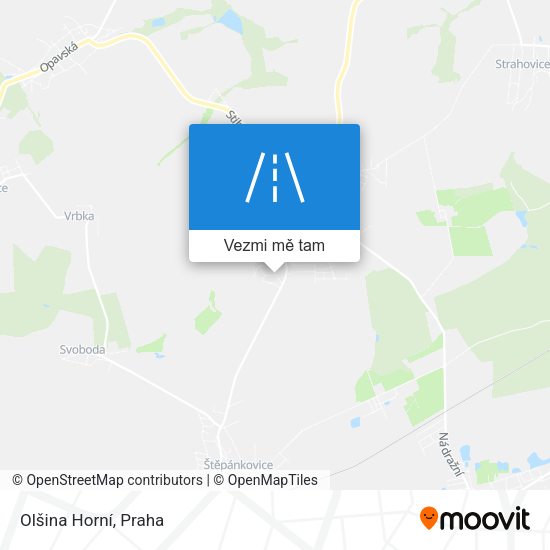 Olšina Horní mapa