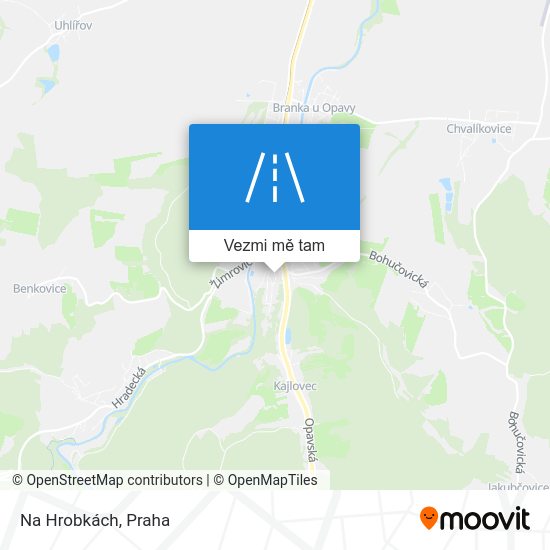 Na Hrobkách mapa