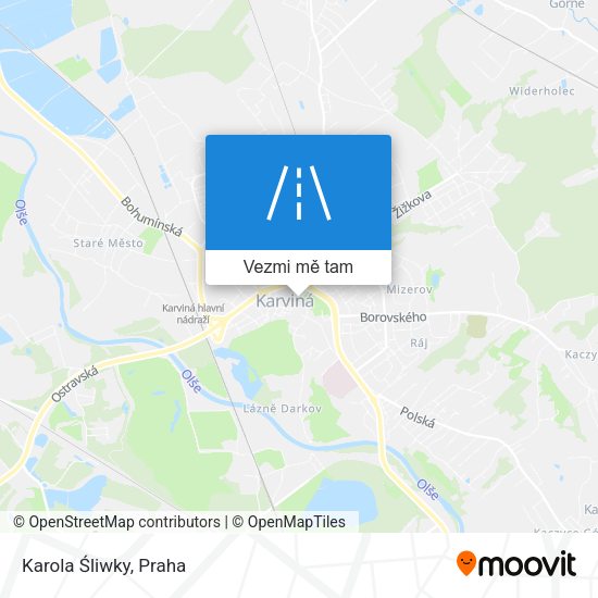 Karola Śliwky mapa