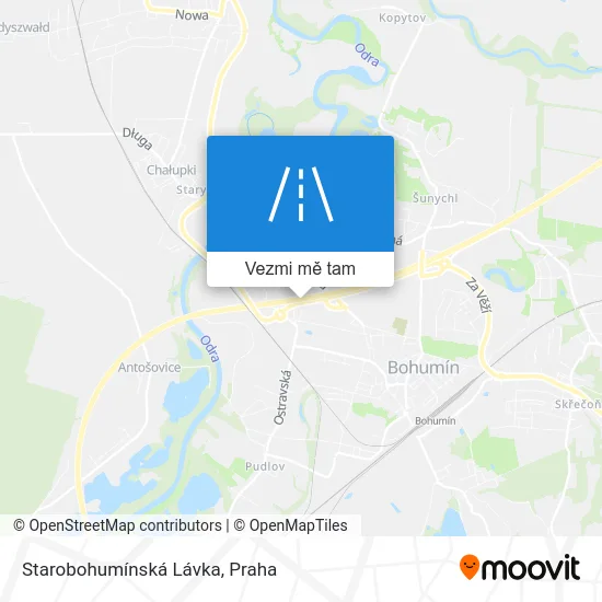 Starobohumínská Lávka mapa