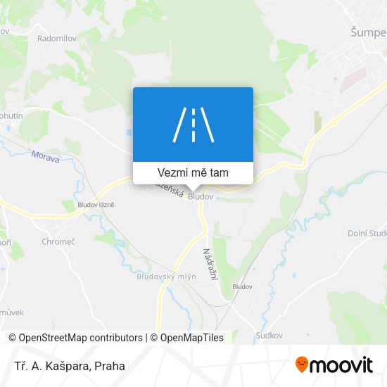 Tř. A. Kašpara mapa