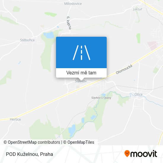 POD Kuželnou mapa