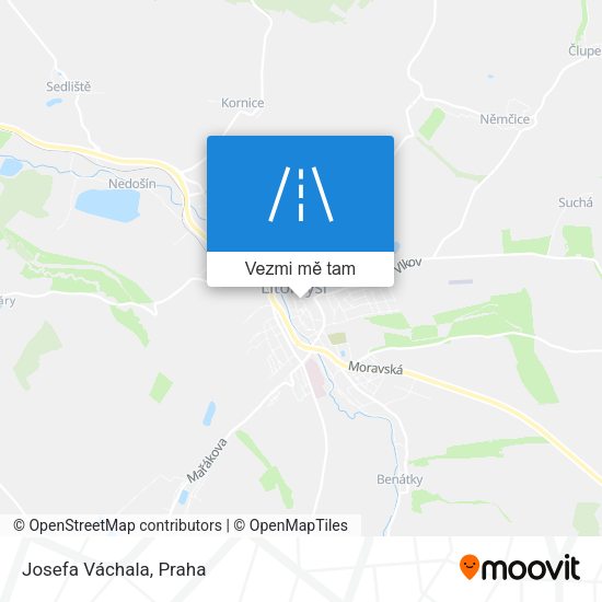 Josefa Váchala mapa