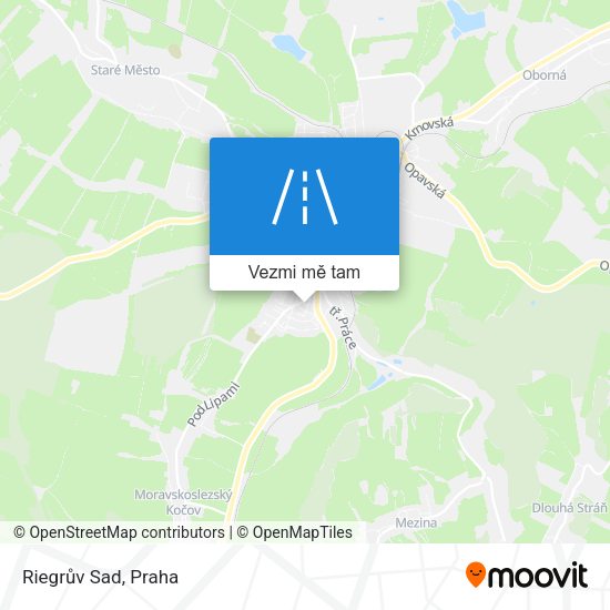 Riegrův Sad mapa