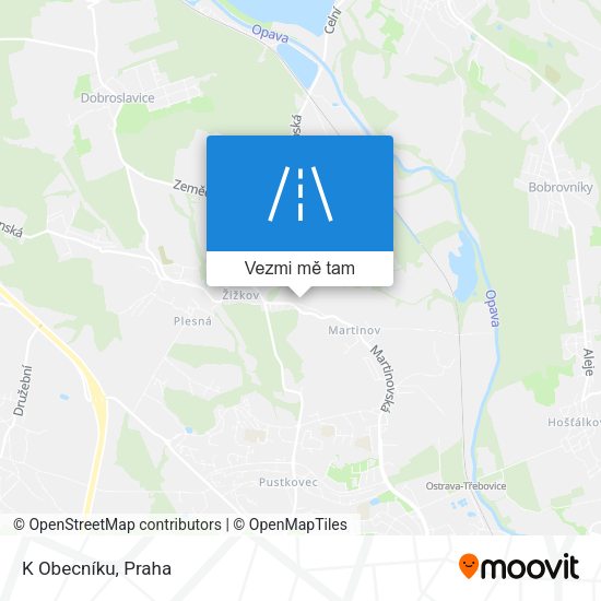 K Obecníku mapa