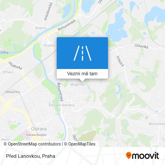 Před Lanovkou mapa
