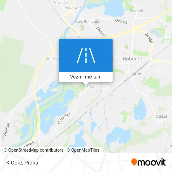 K Odře mapa