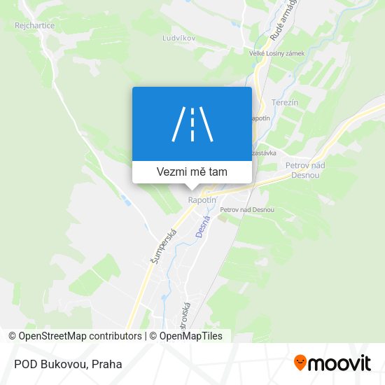 POD Bukovou mapa