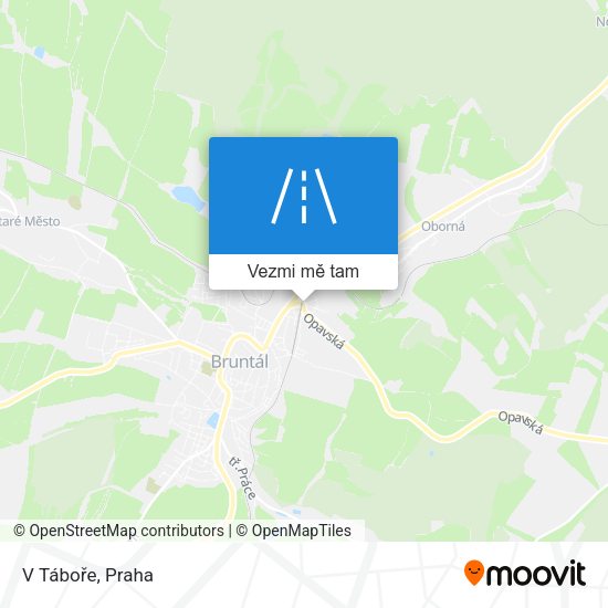 V Táboře mapa