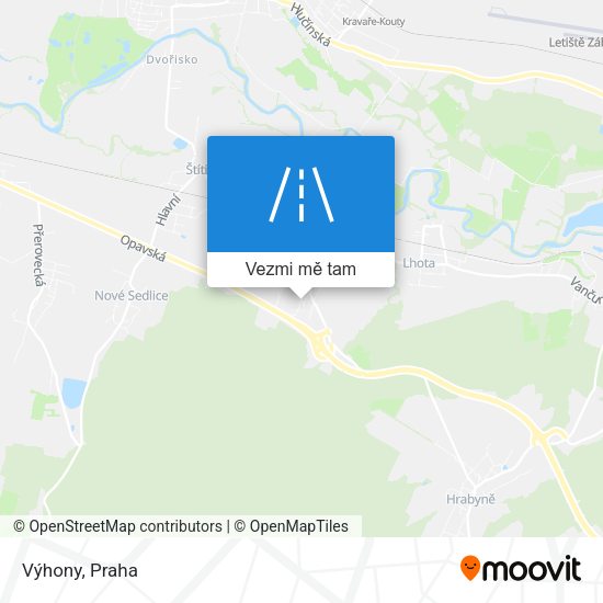 Výhony mapa