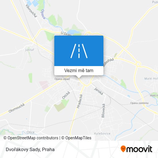 Dvořákovy Sady mapa