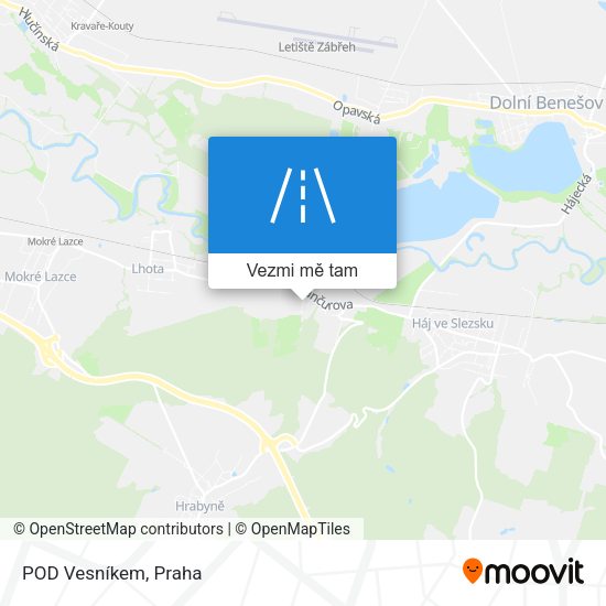 POD Vesníkem mapa
