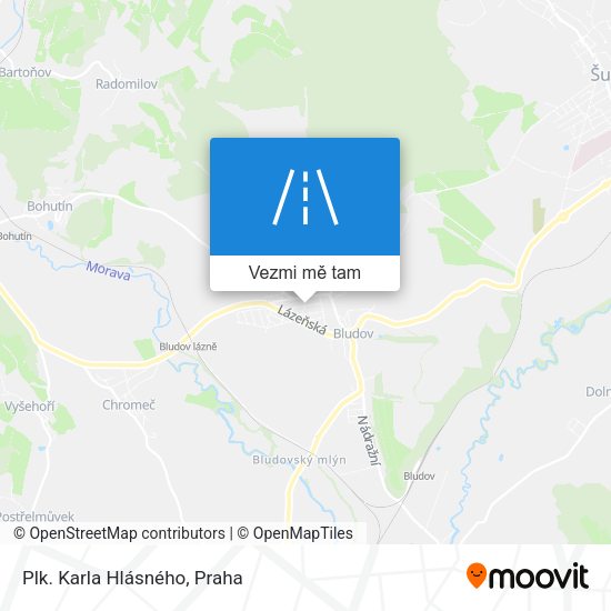 Plk. Karla Hlásného mapa