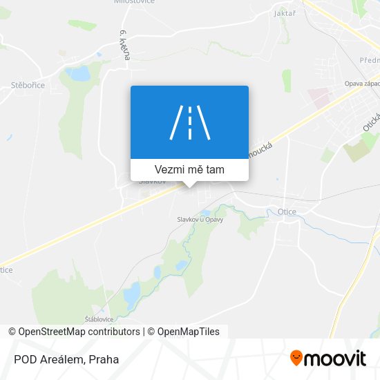 POD Areálem mapa